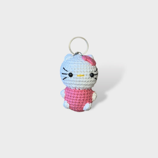 Handmade Amigurumi Keychain Hello Kitty Pink 6 cm