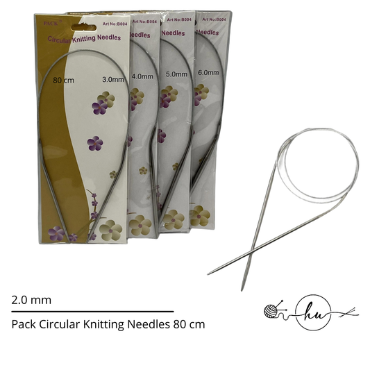 Pack Circular Knitting Needles 80 cm