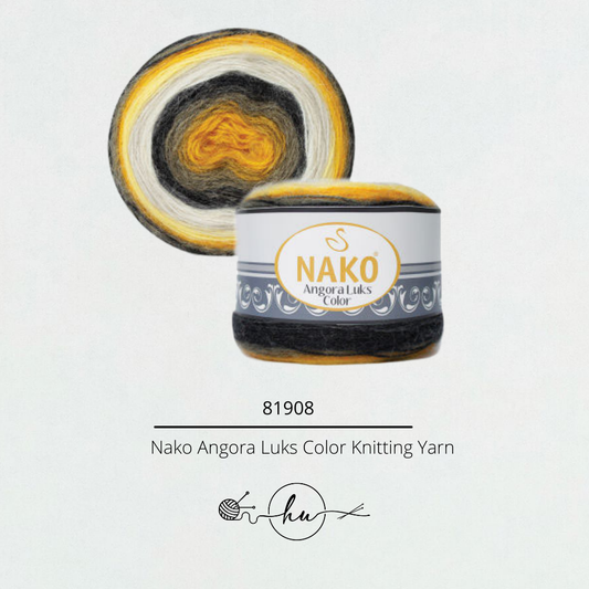 Nako Angora Luks Color Knitting Yarn