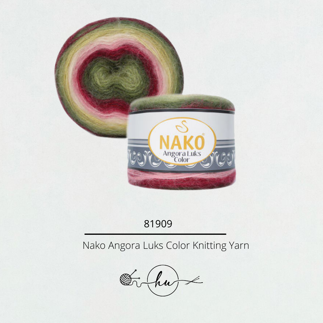 Nako Angora Luks Color Knitting Yarn