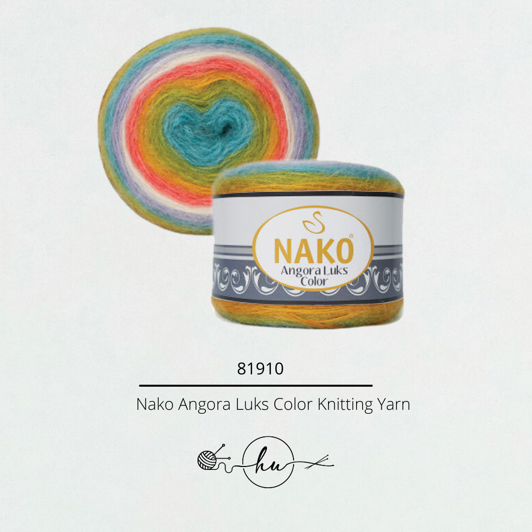 Nako Angora Luks Color Knitting Yarn