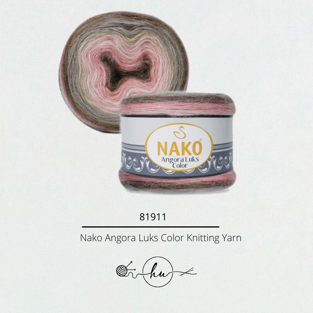 Nako Angora Luks Color Knitting Yarn