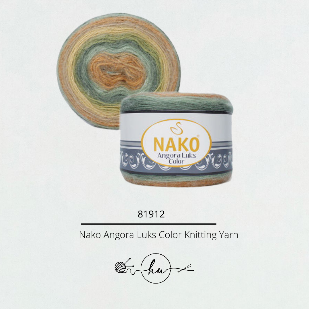 Nako Angora Luks Color Knitting Yarn