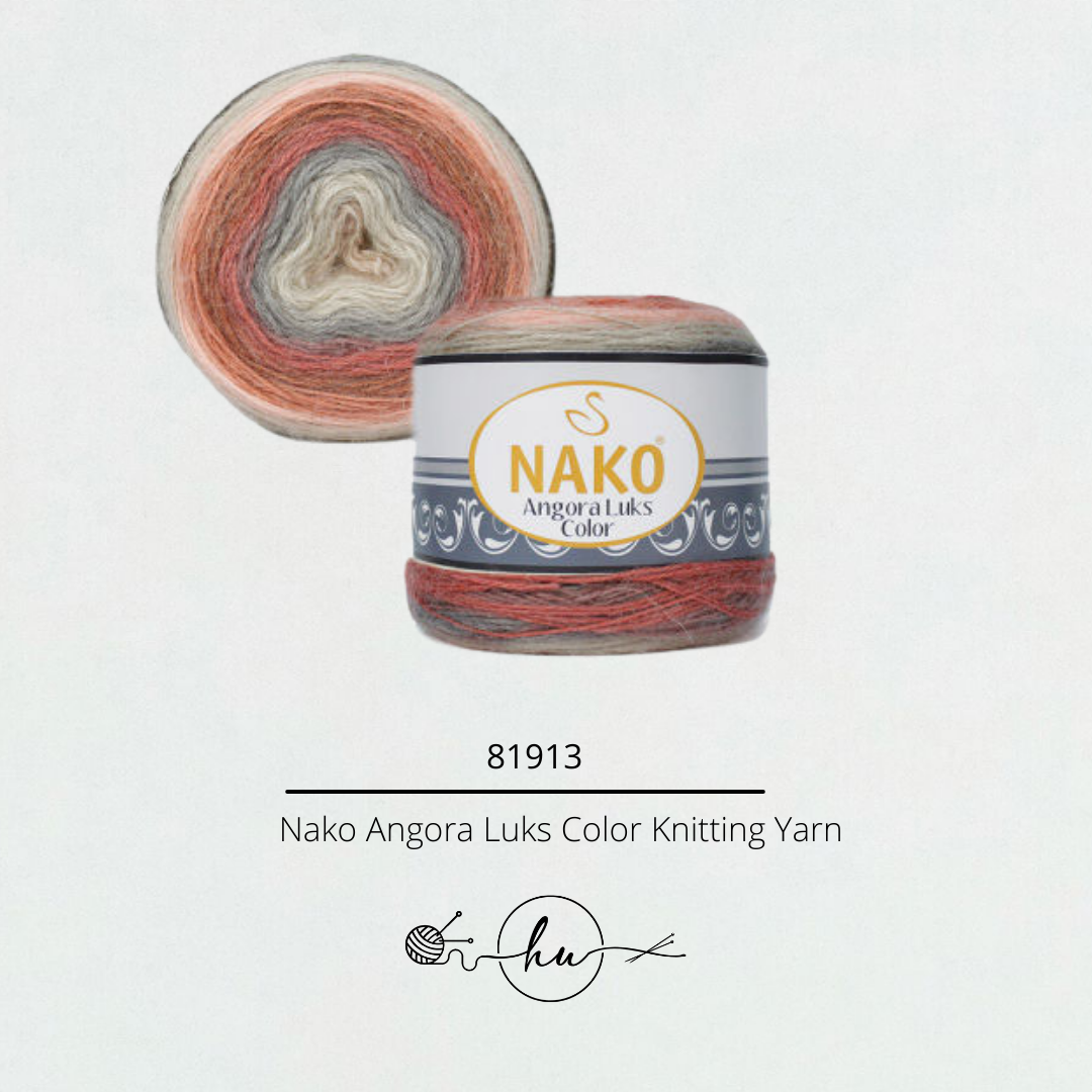 Nako Angora Luks Color Knitting Yarn