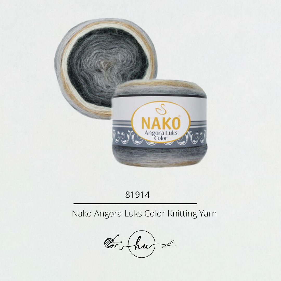 Nako Angora Luks Color Knitting Yarn