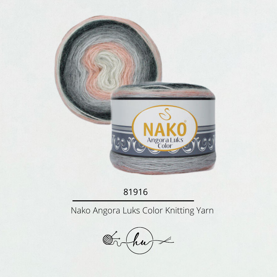 Nako Angora Luks Color Knitting Yarn