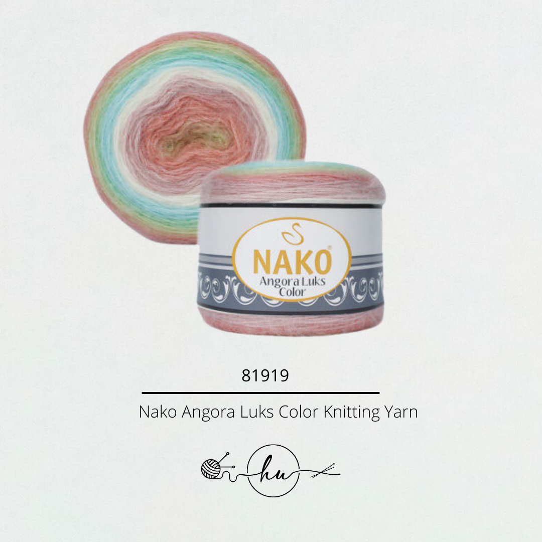 Nako Angora Luks Color Knitting Yarn