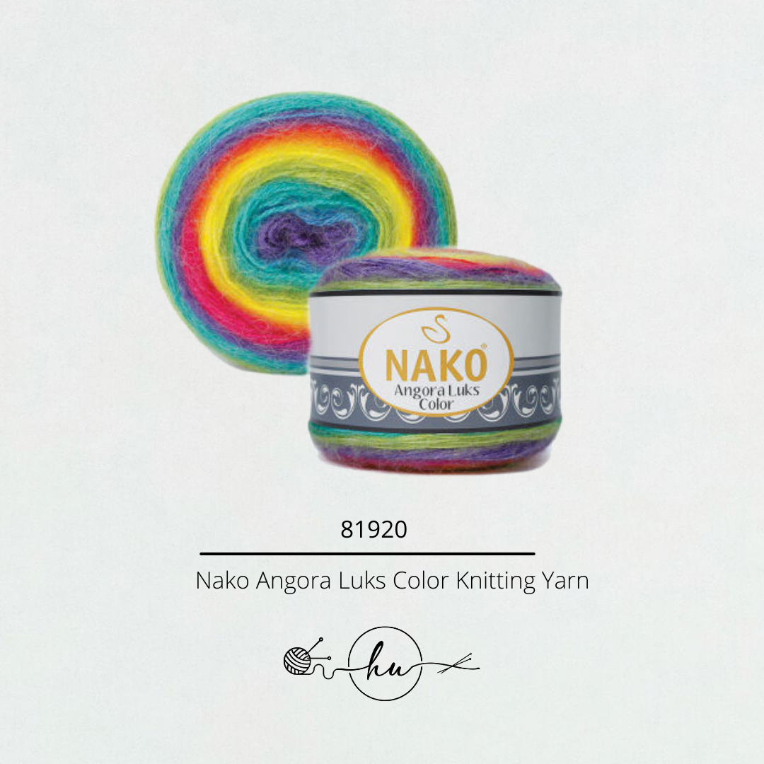 Nako Angora Luks Color Knitting Yarn