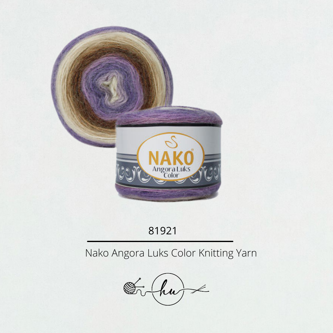 Nako Angora Luks Color Knitting Yarn