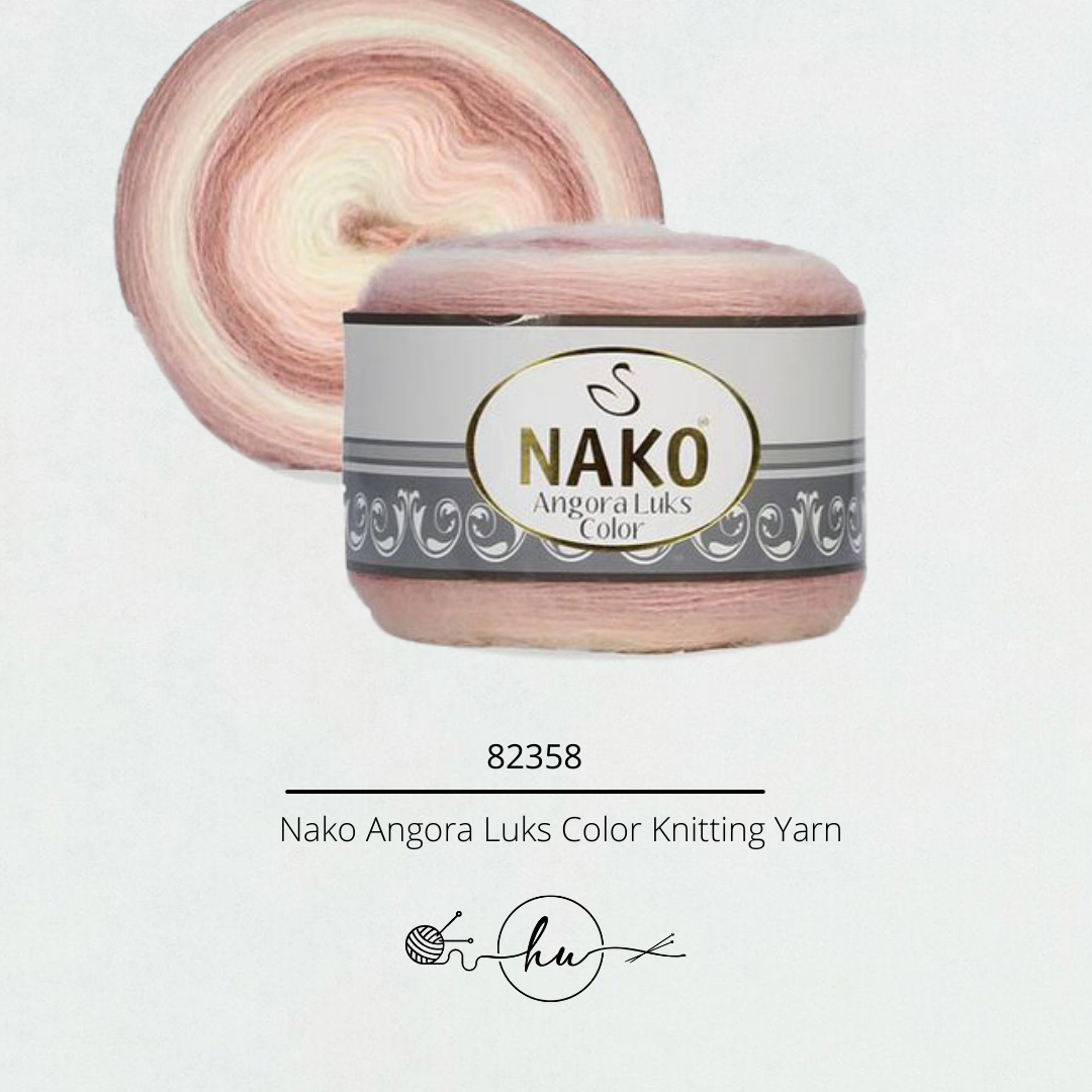 Nako Angora Luks Color Knitting Yarn