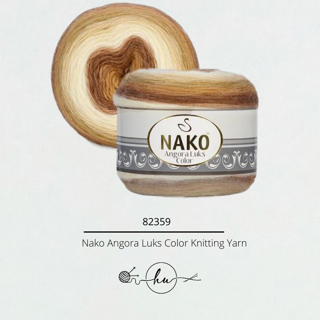 Nako Angora Luks Color Knitting Yarn