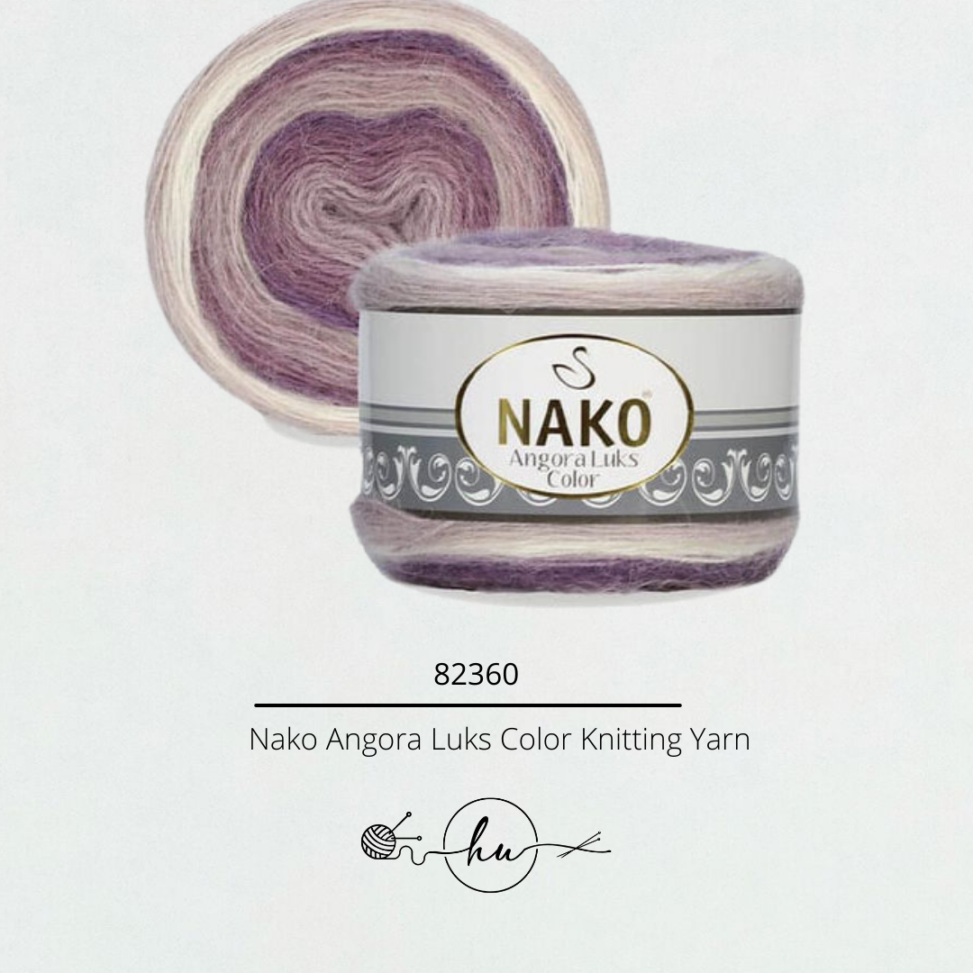 Nako Angora Luks Color Knitting Yarn