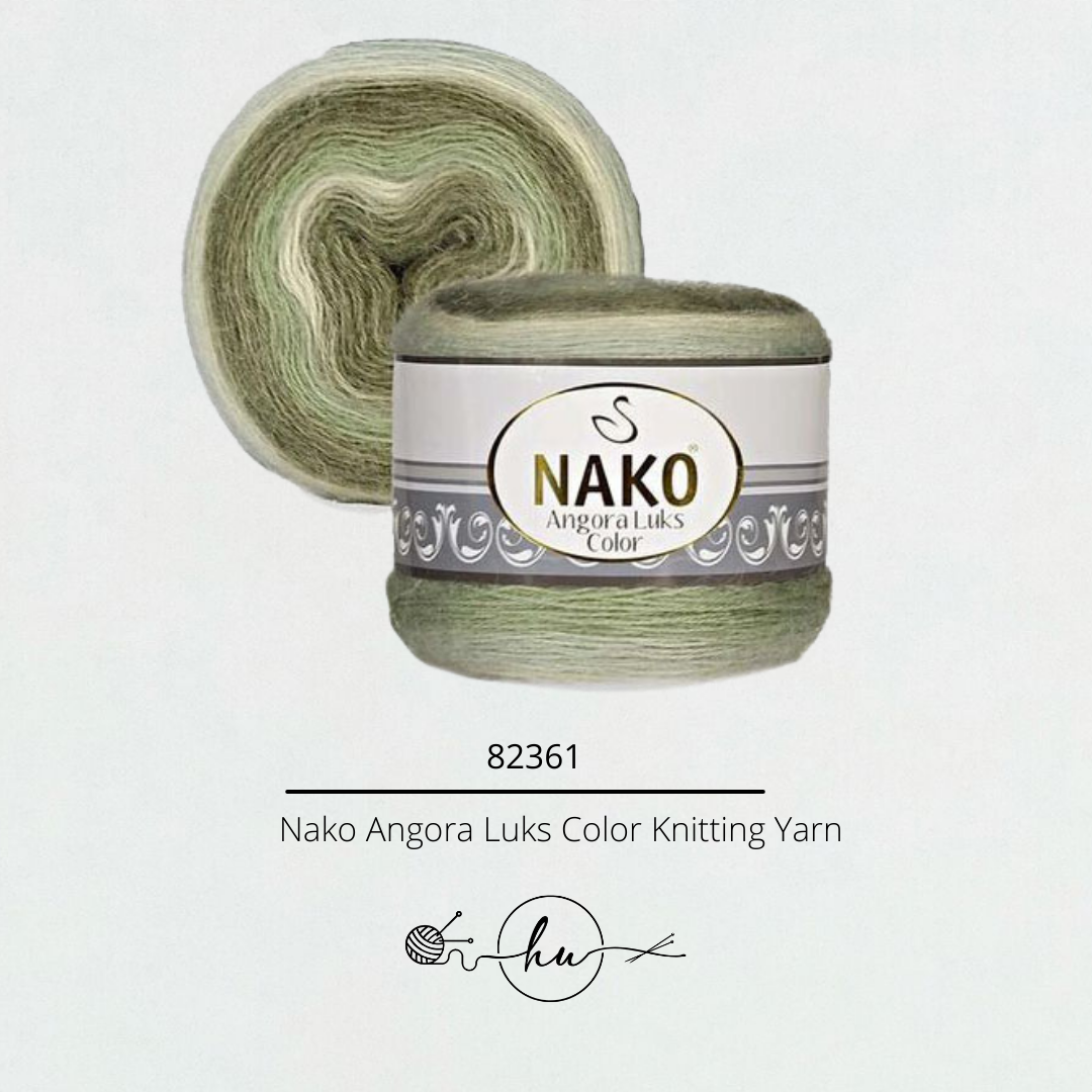 Nako Angora Luks Color Knitting Yarn