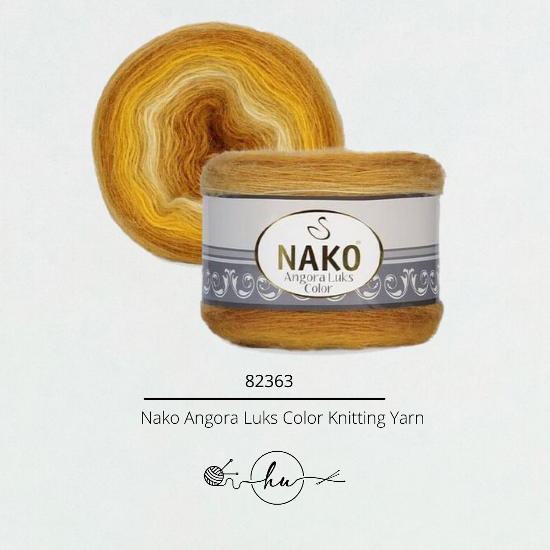 Nako Angora Luks Color Knitting Yarn