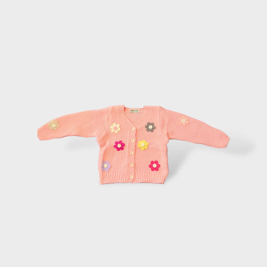 Toddler Long Sleeve Cardigan Pink