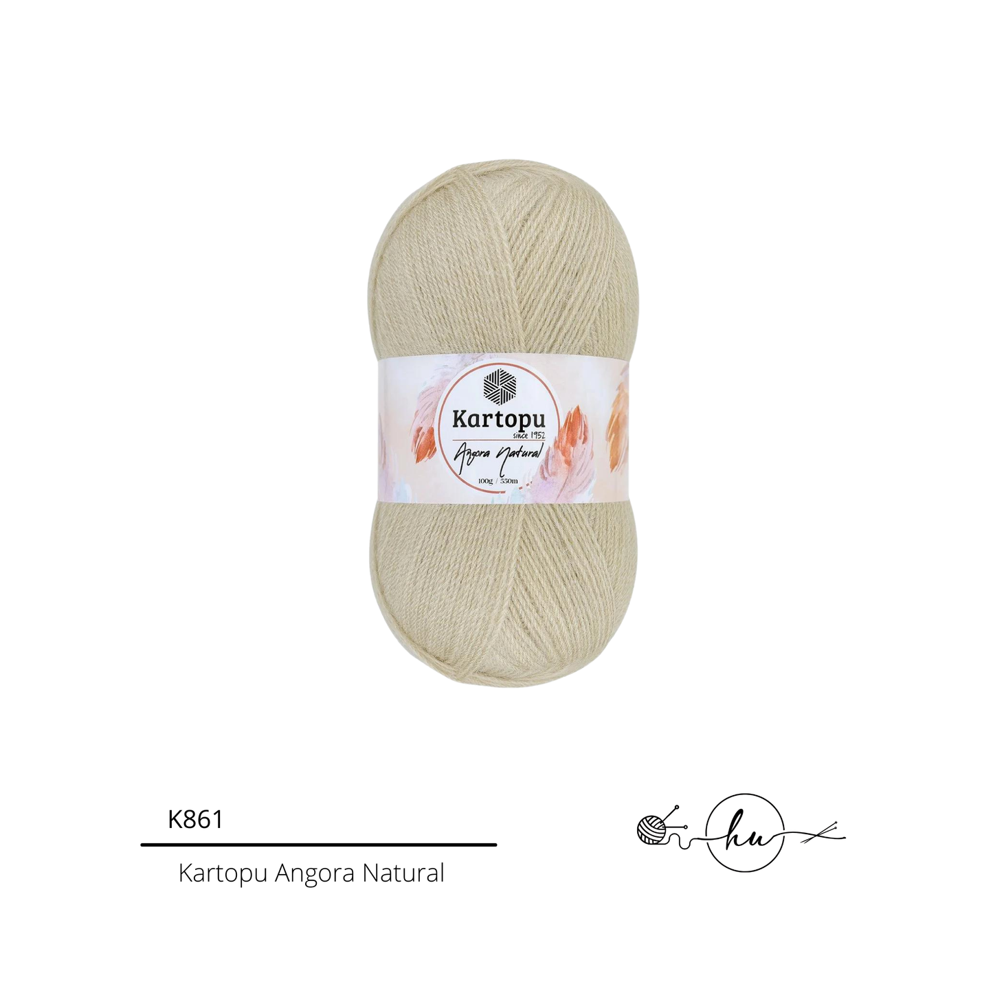 Kartopu Angora Natural Knitting Yarn