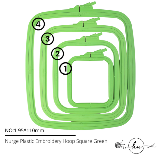 Nurge Plastic Embroidery Hoop Square Green