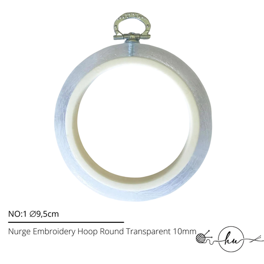 Nurge Embroidery Hoop Round Plastic Transparent 10mm