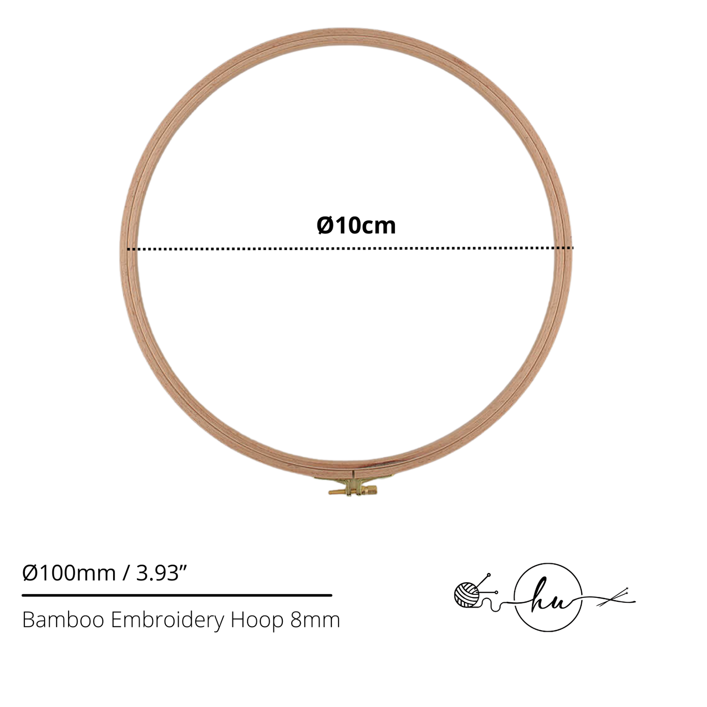 Nurge Beech Wood Adjustable Embroidery Hoop 8 mm