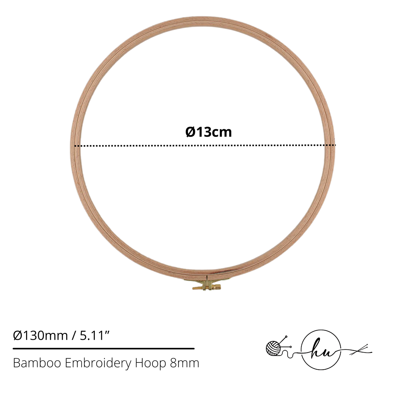 Nurge Beech Wood Adjustable Embroidery Hoop 8 mm