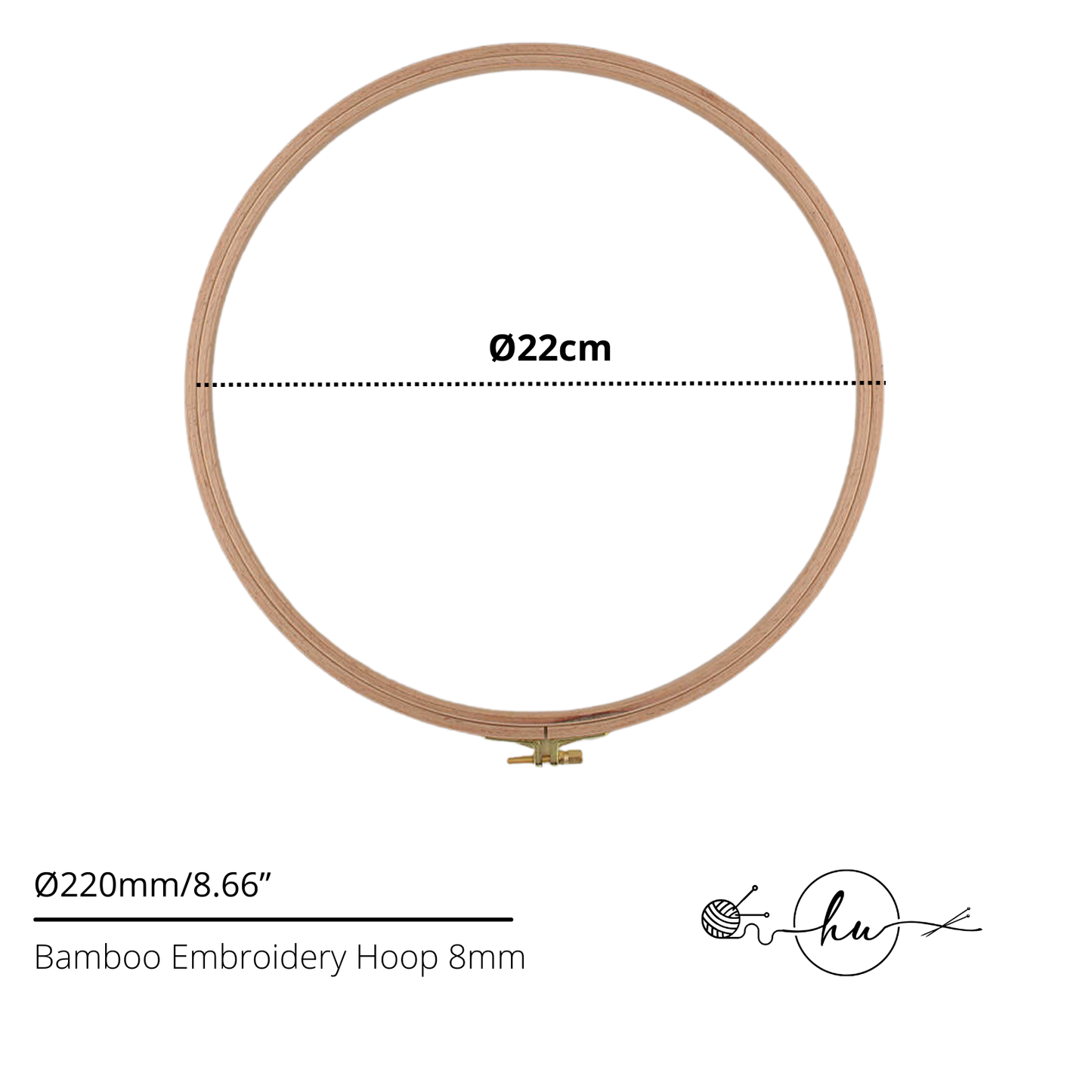 Nurge Beech Wood Adjustable Embroidery Hoop 8 mm