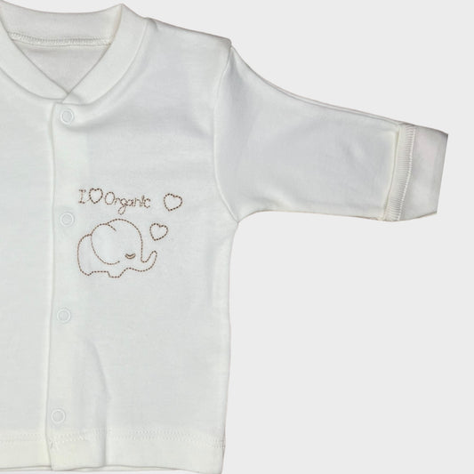 Newborn Series Baby Organic Pajama Set - Ecru