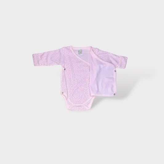 Newborn Series Baby Organic Footed Pajama Set  - Pink